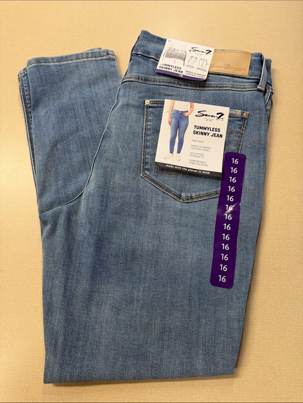 NWT Skinny Tummyless Women’s  Jeans in Light Blue - Size 16